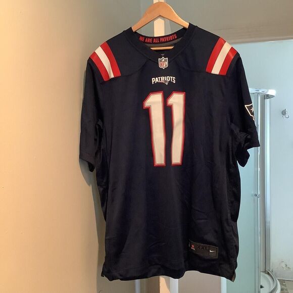 England Patriots Julian Edelman #11 Nike On Field Navy Game Jersey XXL Julian...